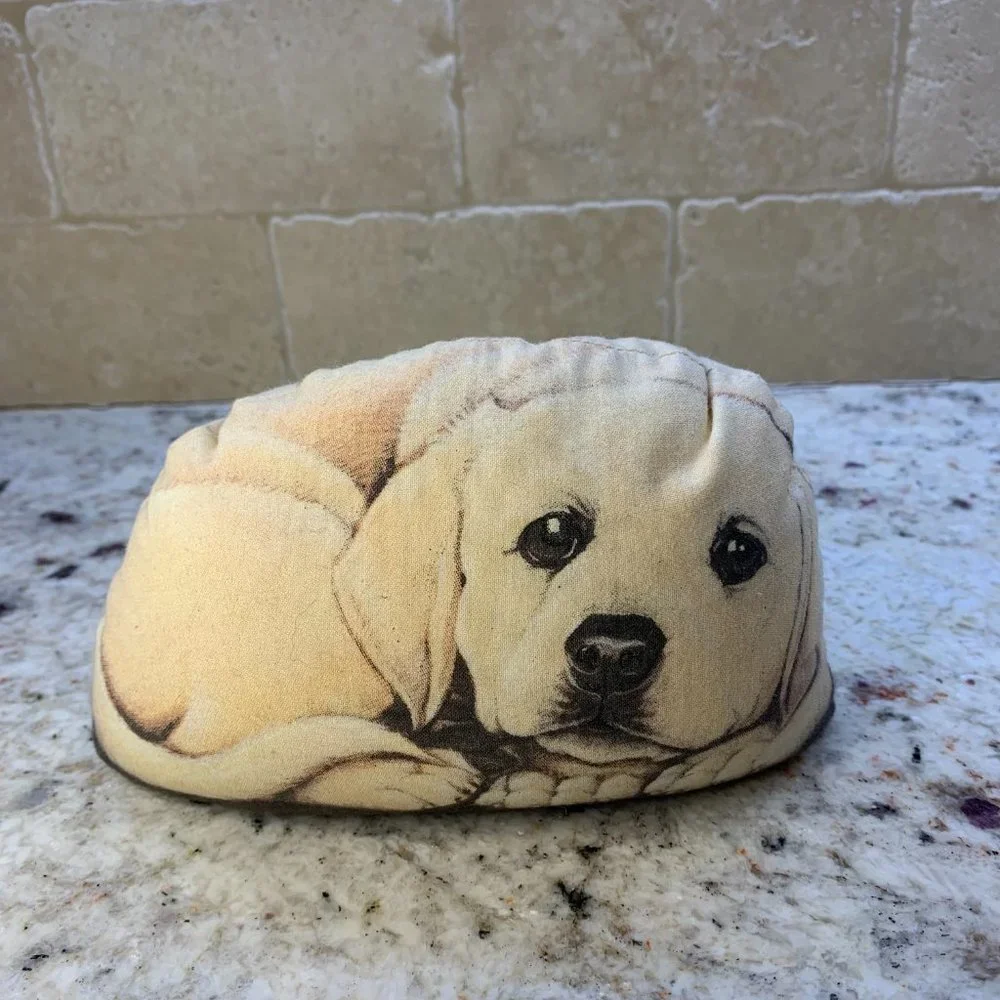 Leslie Anderson Yellow Lab Plush Pupper Weight 2003 Toy Works